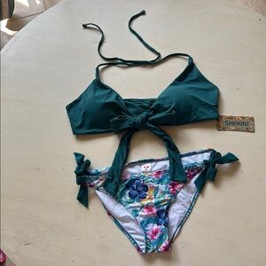NWT - SHEKINI 2 PIECE SWIMSUIT (sz lg)